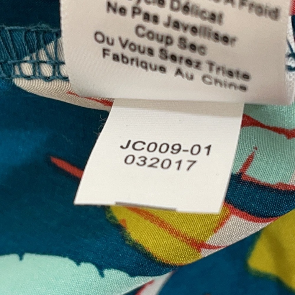 Lularoe Lindsay Cover-Up Kimono Teal Feather Print Longer in Back Size Small - Picture 6 of 7